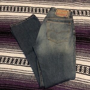 Vintage Diesel Women's Faded Blue Straight Jeans